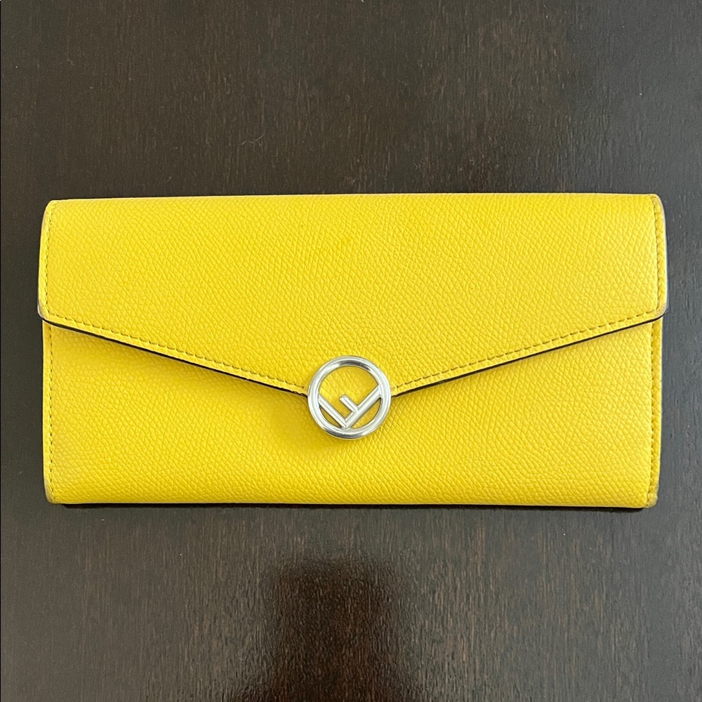 FENDI Yellow Leather Wallet